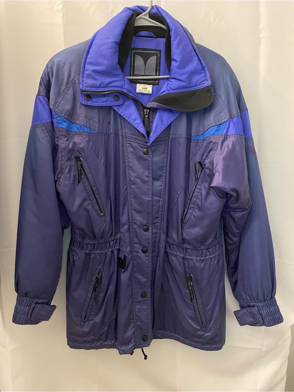 Women's Purple Insulated Ski Jacket with Stand Collar